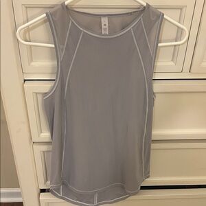 lululemon athletica Light Gray Mesh-Back Athletic Tank